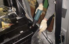 Нагреваем феном визомат для лучшей формовки