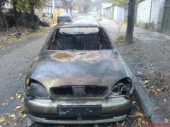 Сгоревшее авто