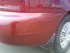 Потертость заднего бампера